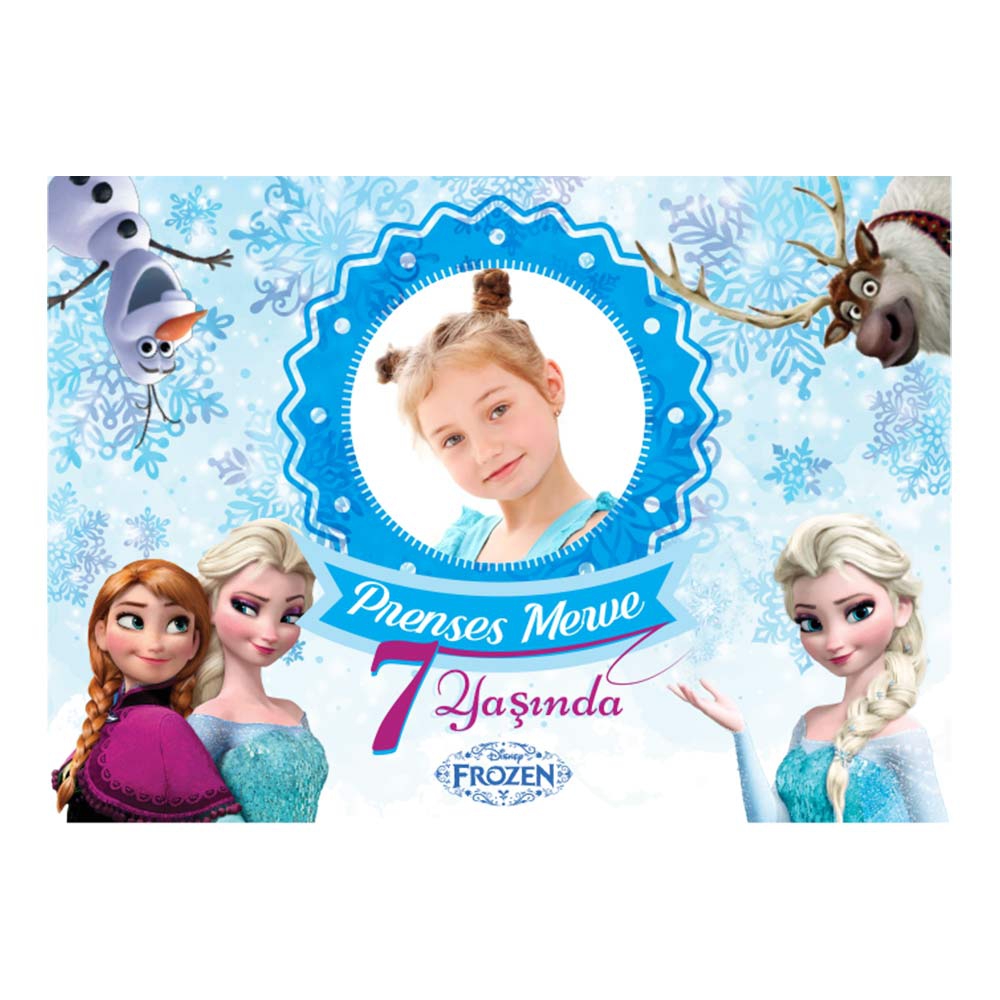 Kişiye Özel Frozen Doğum Günü Magnet (6x9cm)