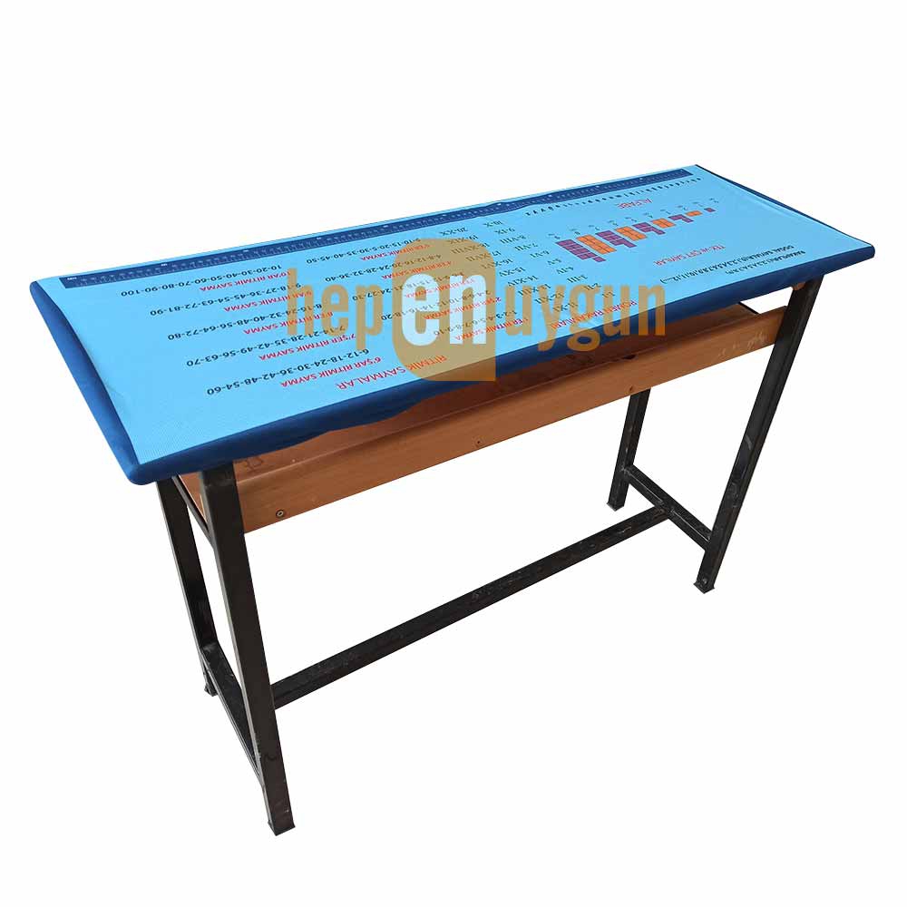 Gizil Öğrenme Baskılı Sıra Örtüsü - (Romen Rakamları ve Ritmik Sayma)
