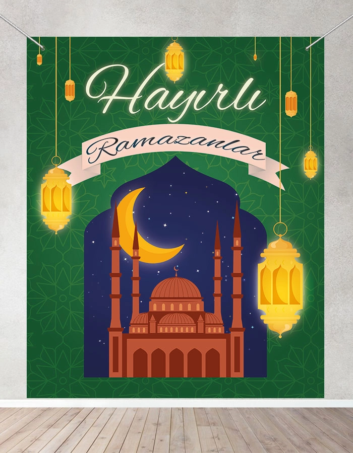 Hayırlı Ramazanlar Dekoratif Ramazan Brandası 160x200