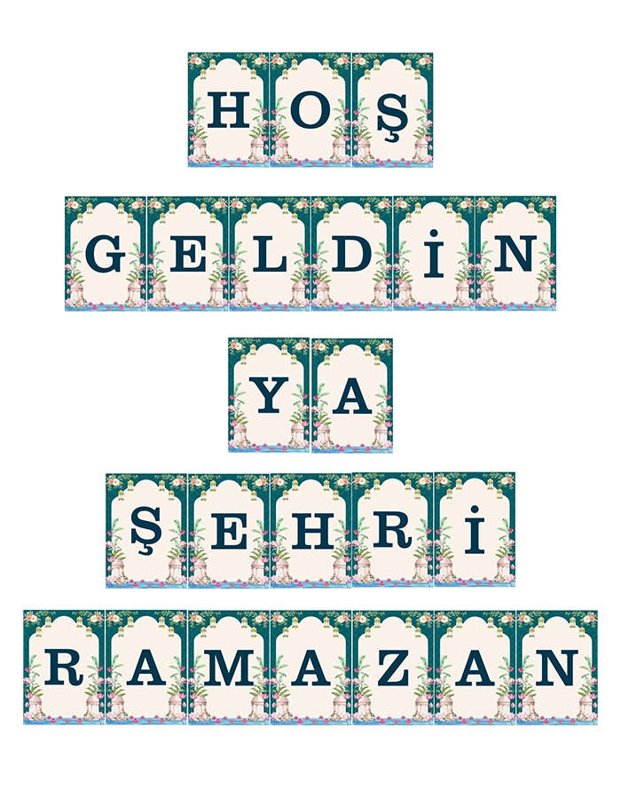 Ramazan Süsü Flama, Karton Bayrak