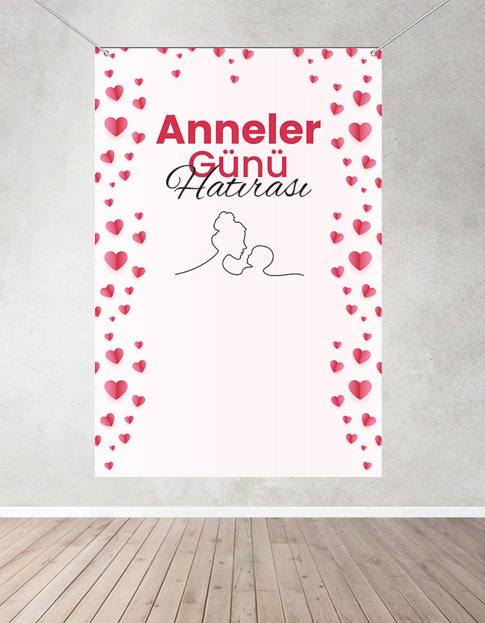 Anneler Günü Hatıra Fotoğraf Panosu Branda 160x200