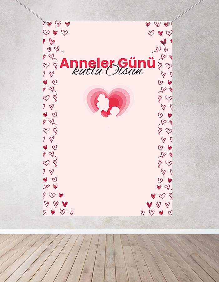 Anneler Günü Hatıra Fotoğraf Panosu Branda 160x200
