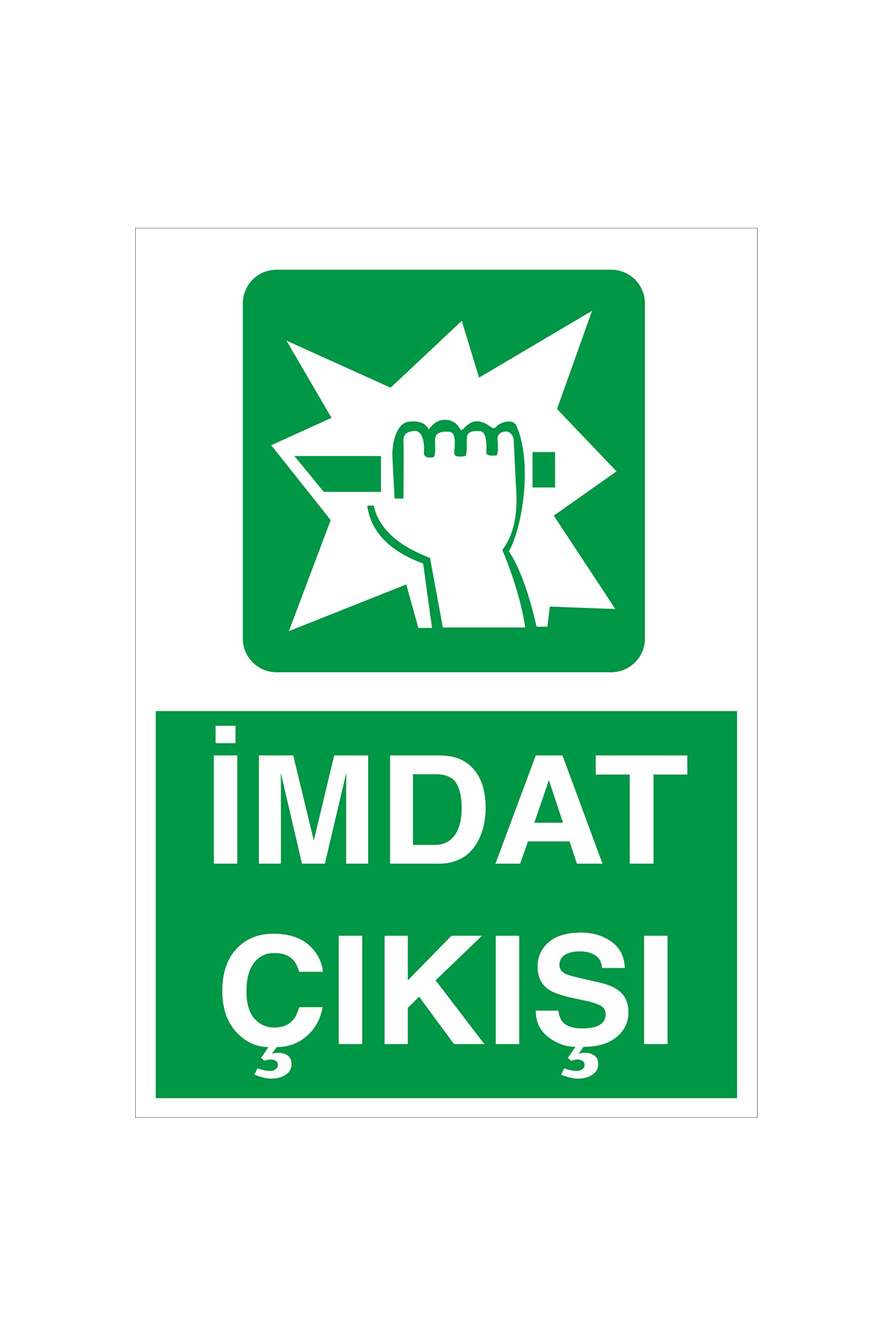 İş Güvenliği Levhası Sticker - İmdat Çıkışı 
