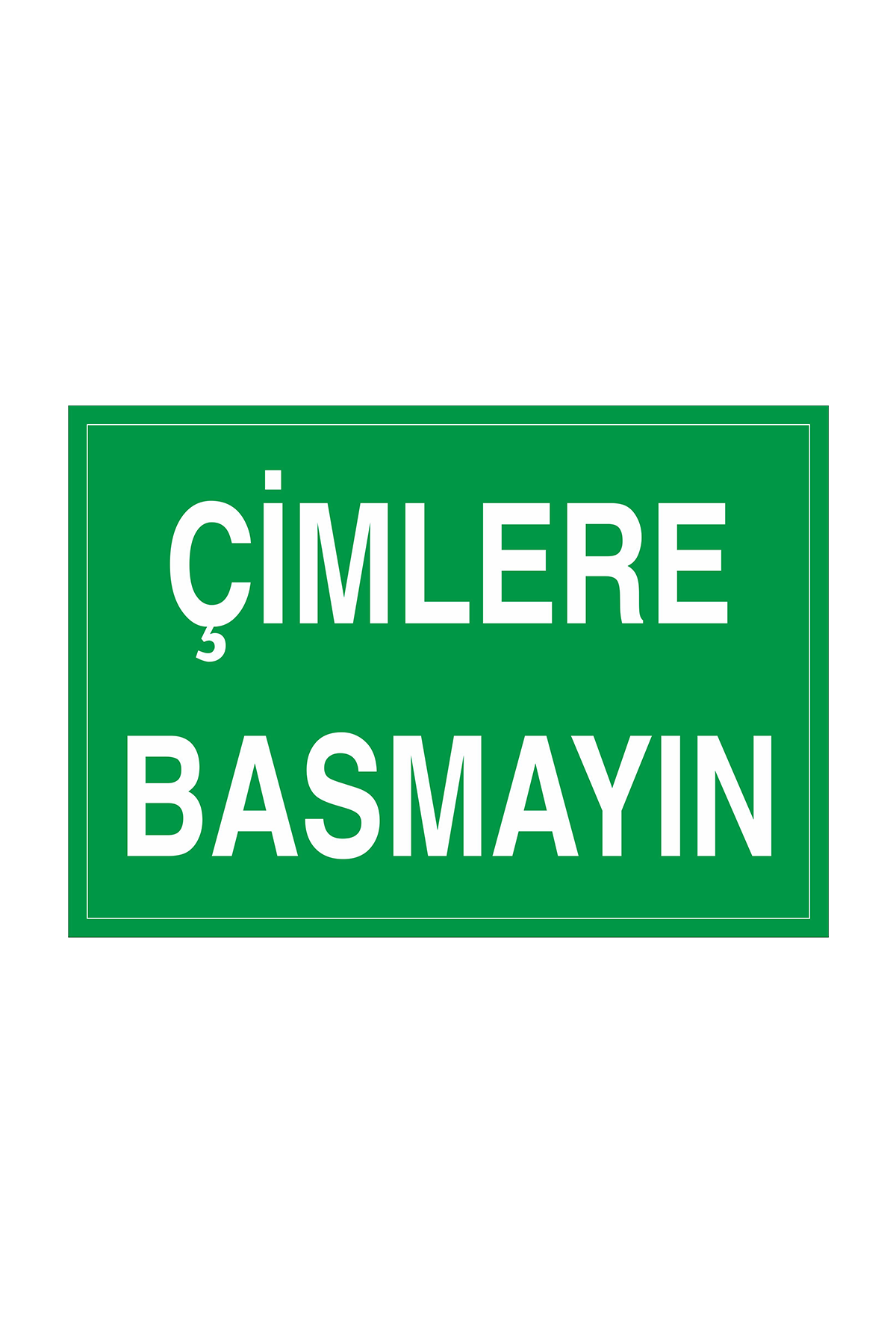 İş Güvenliği Levhası Sticker - Çimlere Basmayın