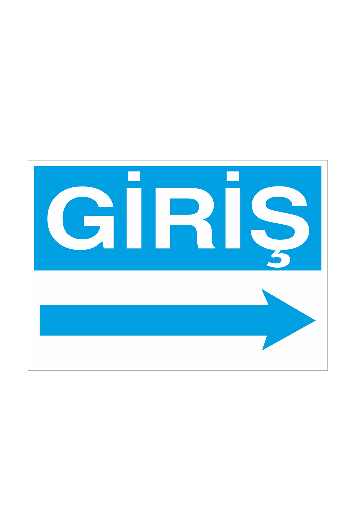 İş Güvenliği Levhası Sticker - Giriş Sağ Ok