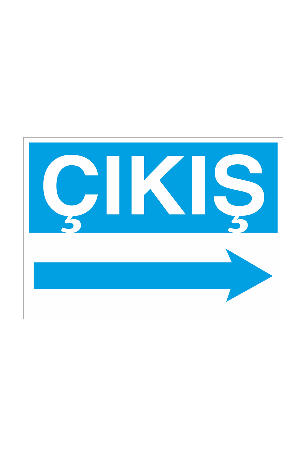 İş Güvenliği Levhası Sticker - Çıkış Sağ Ok