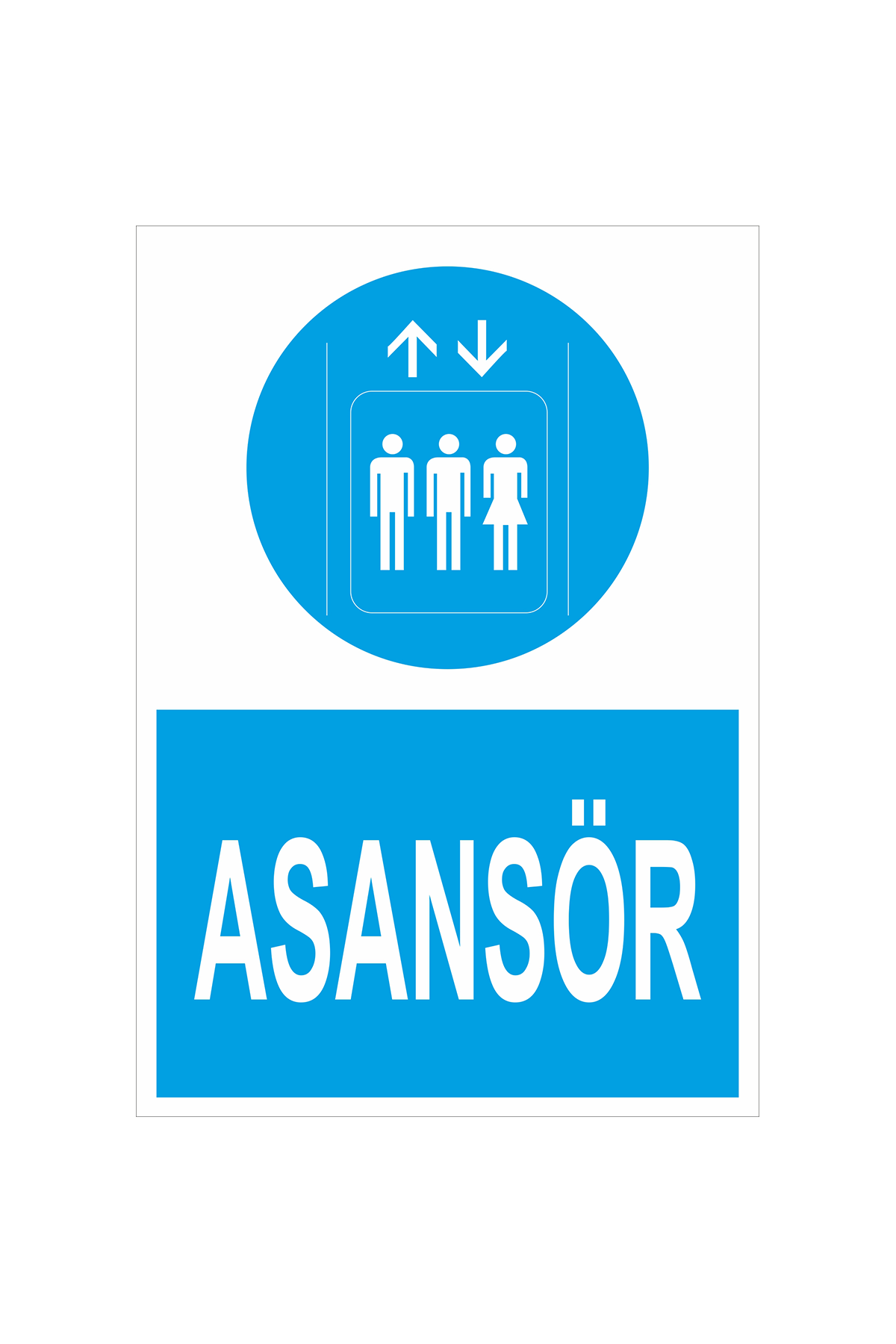İş Güvenliği Levhası Sticker - Asansör 