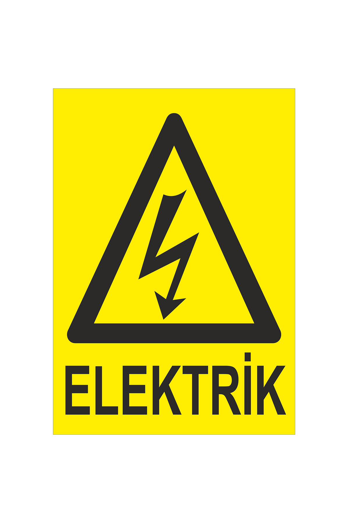 İş Güvenliği Levhası Sticker - Elektrik