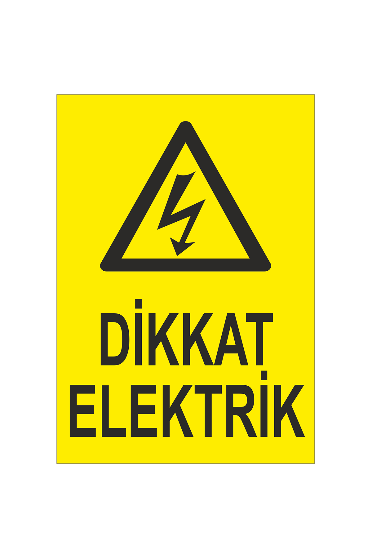 İş Güvenliği Levhası Sticker - Dikkat Elektrik