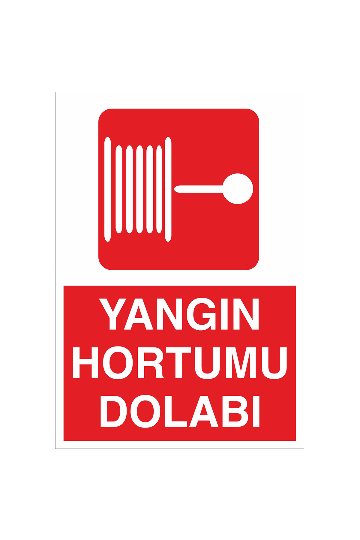 İş Güvenliği Levhası Sticker - Yangın Hortumu Dolabı