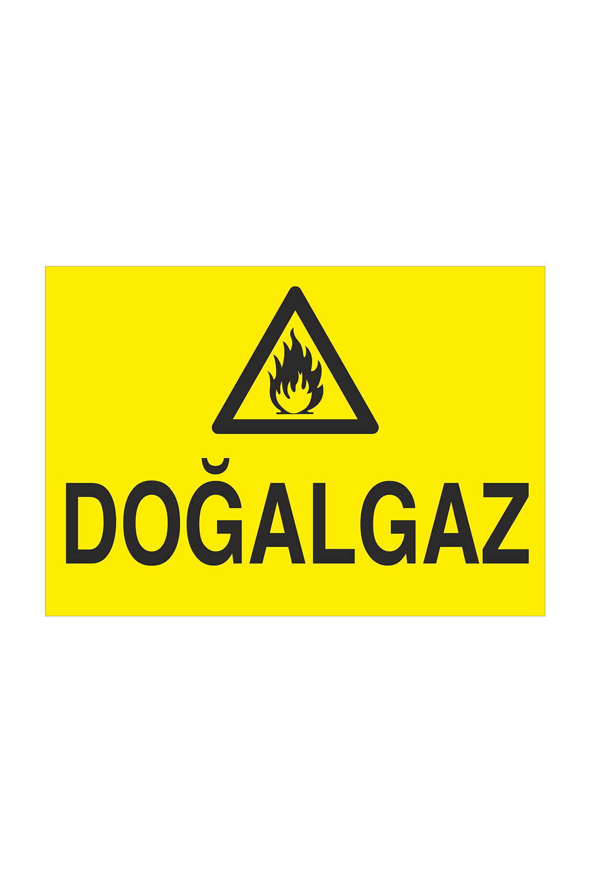 İş Güvenliği Levhası Sticker - Doğalgaz