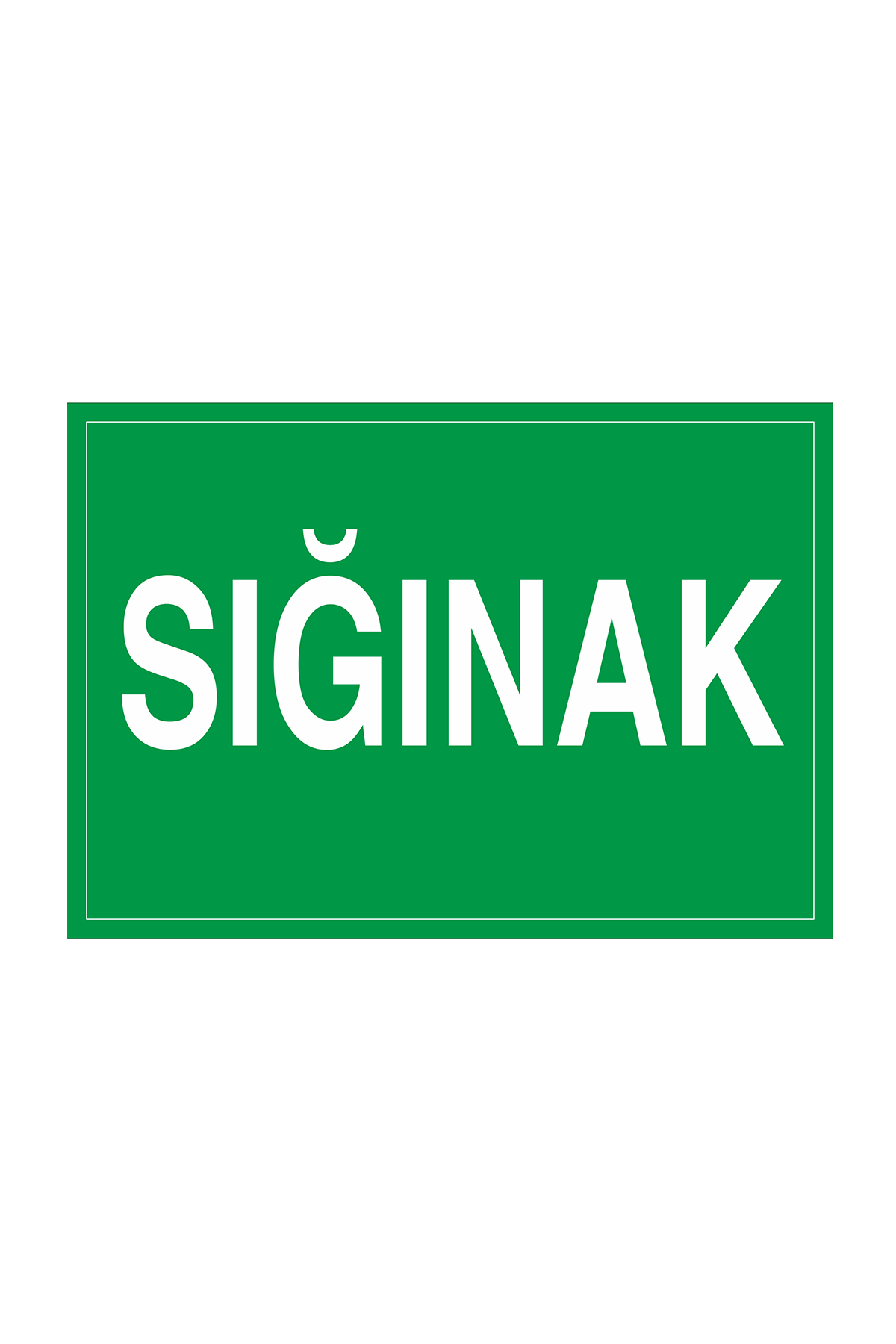 İş Güvenliği Levhası Sticker - Sığınak