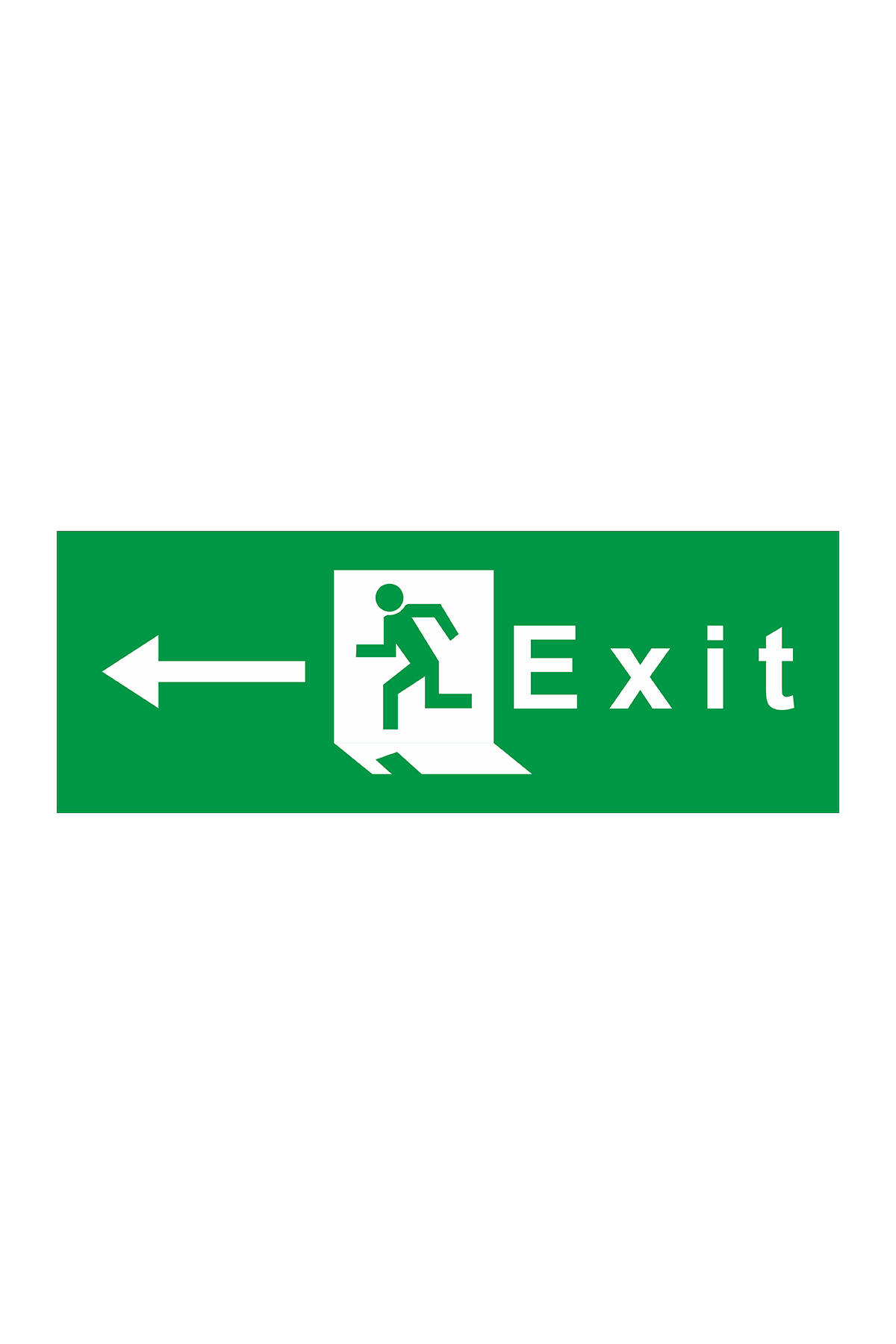 İş Güvenliği Levhası Sticker - Exit Sol Ok