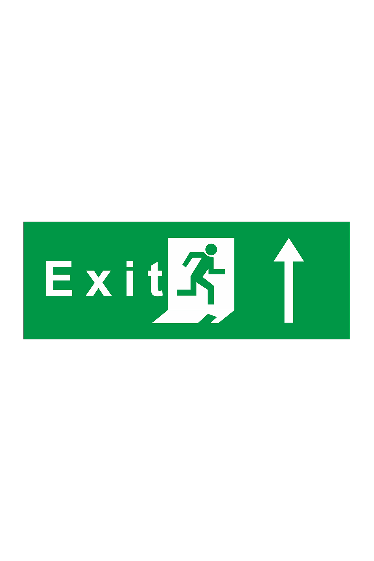 İş Güvenliği Levhası Sticker - Exit Yukarı Ok