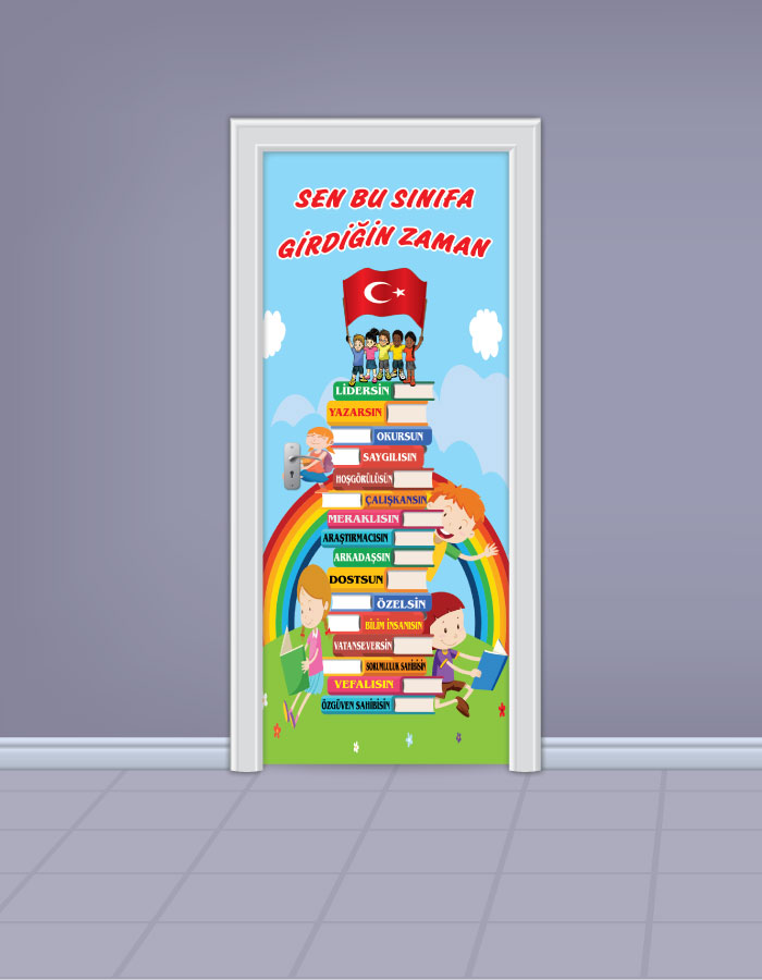İlkokul Sınıfı Kapı Giydirme