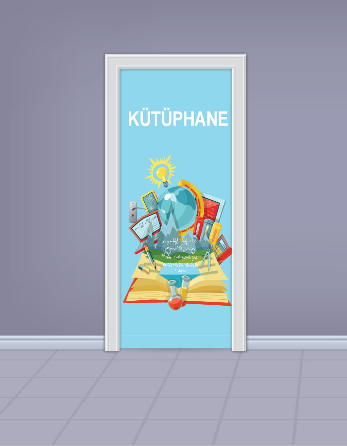 Kütüphane Kapı Giydirme