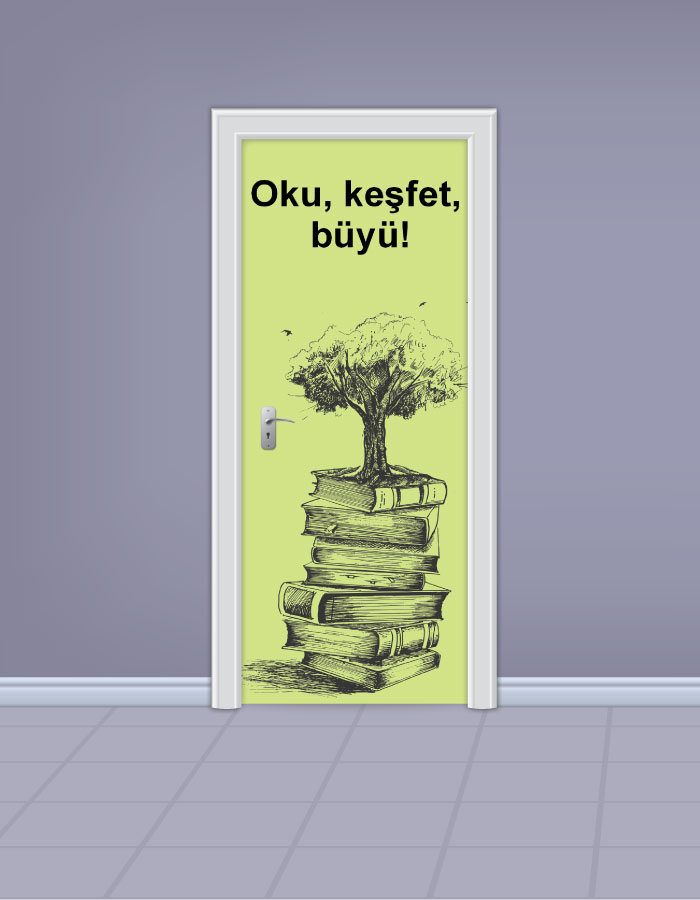 Kütüphane Kapı Giydirme