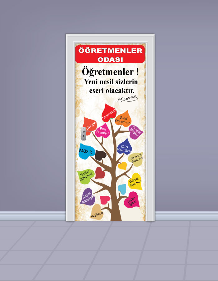 Öğretmenler Odası Kapı Giydirme