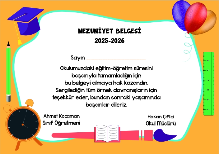 Mezuniyet Belgesi