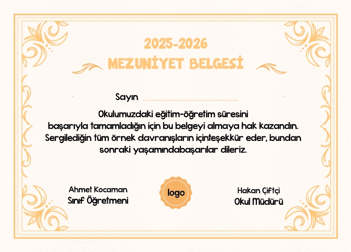 Mezuniyet Belgesi