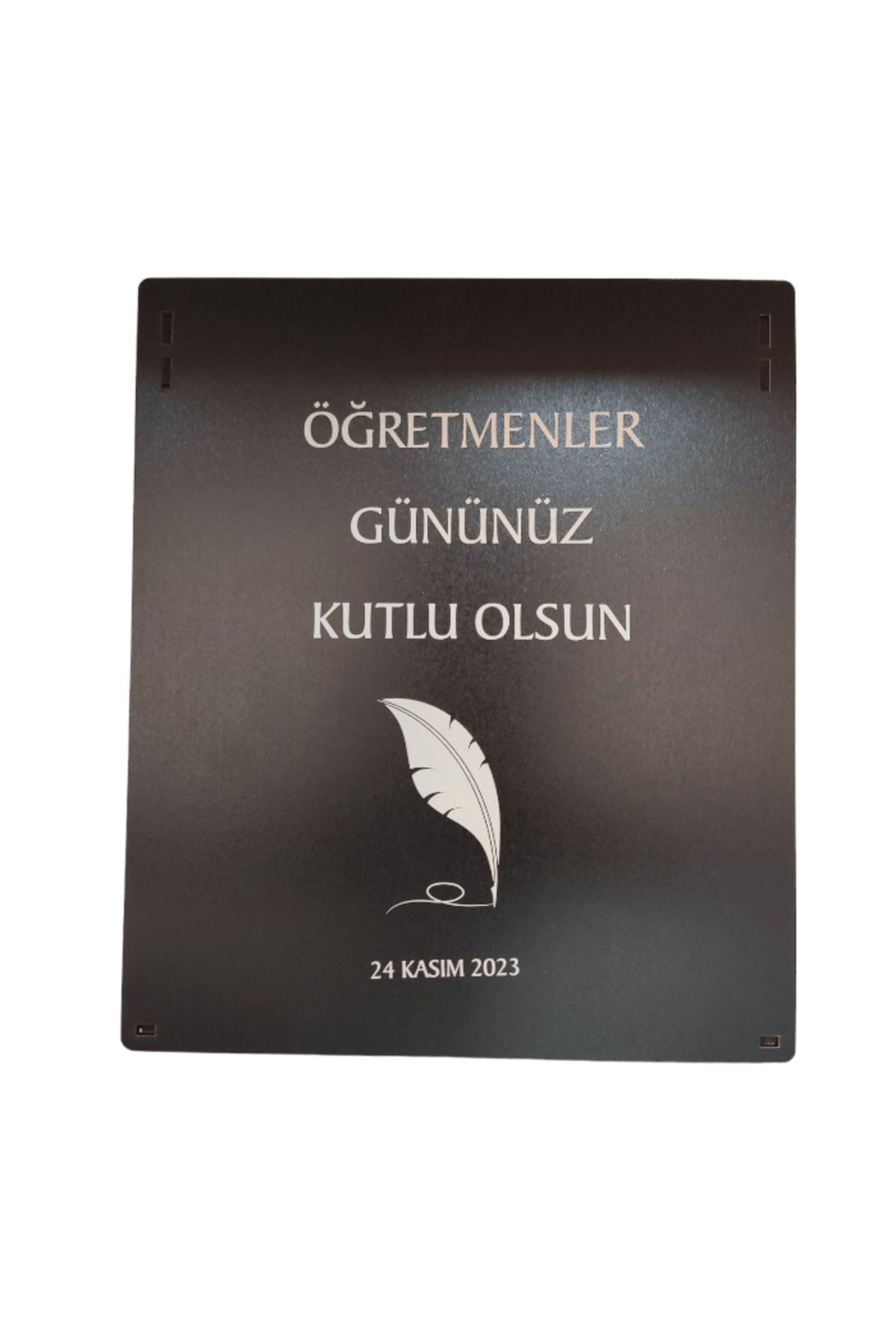 Kişiye Özel Öğretmenler Günü Hediyesi Kutulu Ahşap Kapaklı Defter Kalem ve Anahtarlık Seti