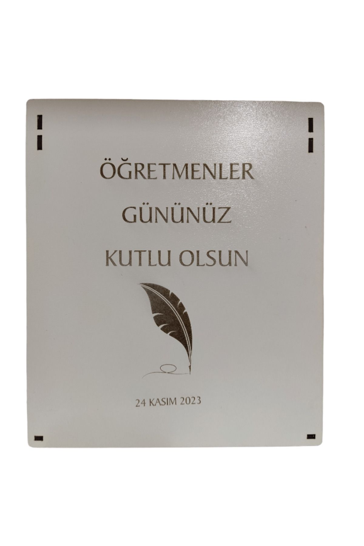 Kişiye Özel Öğretmenler Günü Hediyesi Kutulu Ahşap Kapaklı Defter Kalem ve Anahtarlık Seti
