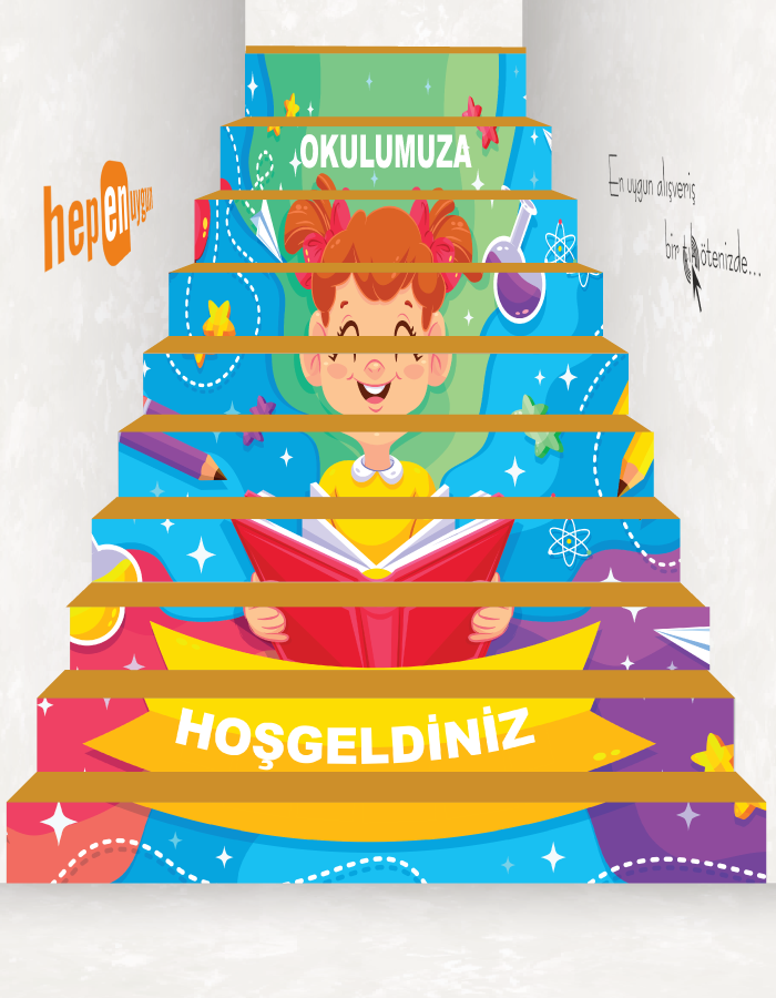 Hoşgeldiniz Merdiven Giydirme (Laminasyonlu)