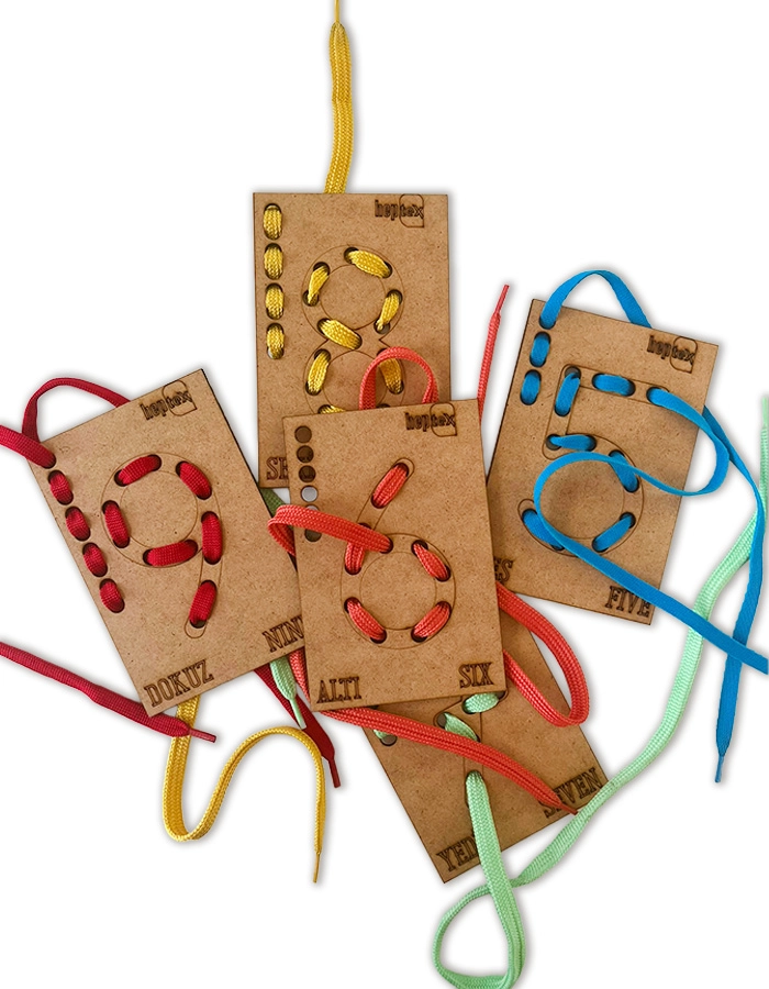 Montessori Ahşap El Kası Geliştirme Eğitici Oyunu Sayılar