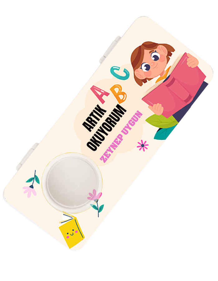 UV Baskılı Artık Okuyorum Plastik Kalemlik