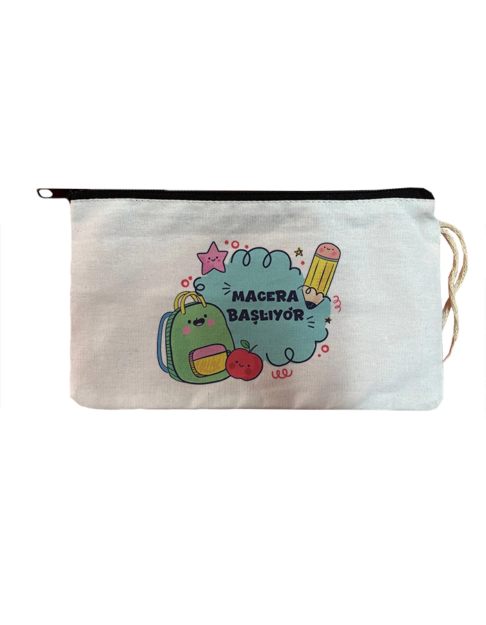 Macera Başlıyor Baskılı Bez Kalemlik
