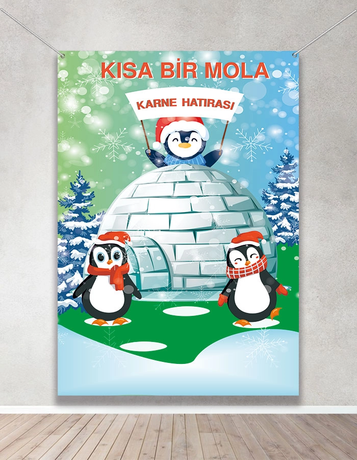 Kısa Bir Mola Karne Hatırası Fotoğraf Panosu Branda 160x200