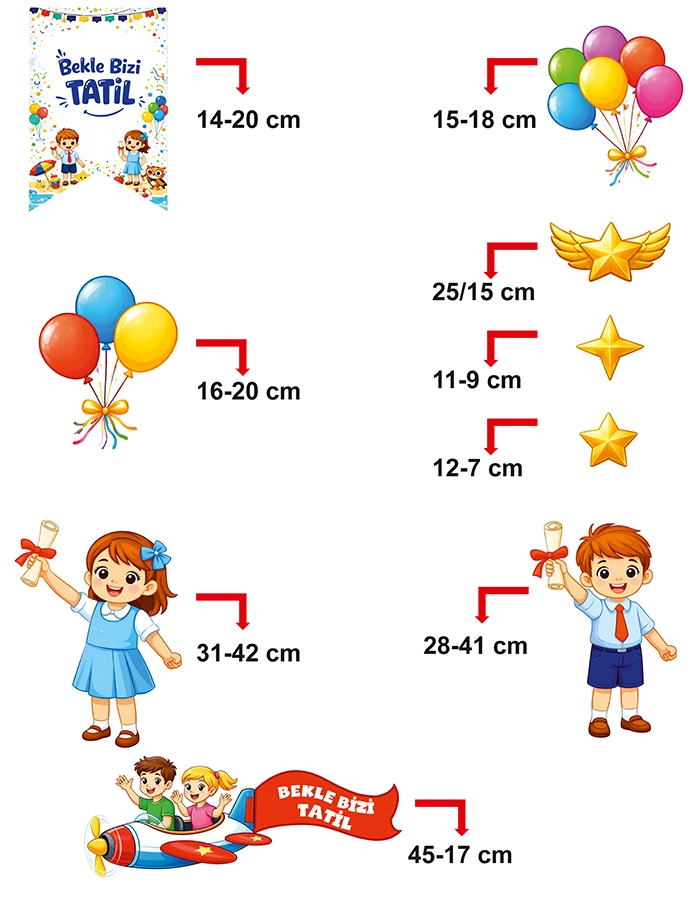 Karne Hatırası Karton Pano Seti – Sınıf ve Etkinlik Dekoru