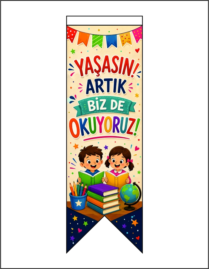 Artık Okuyorum Kırlangıç Bayrak (Model 2)
