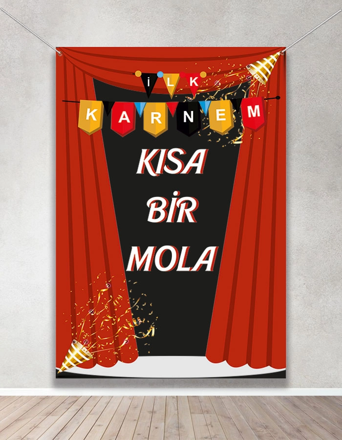 Kısa Bir Mola Karne Hatırası Fotoğraf Panosu Branda 160x200