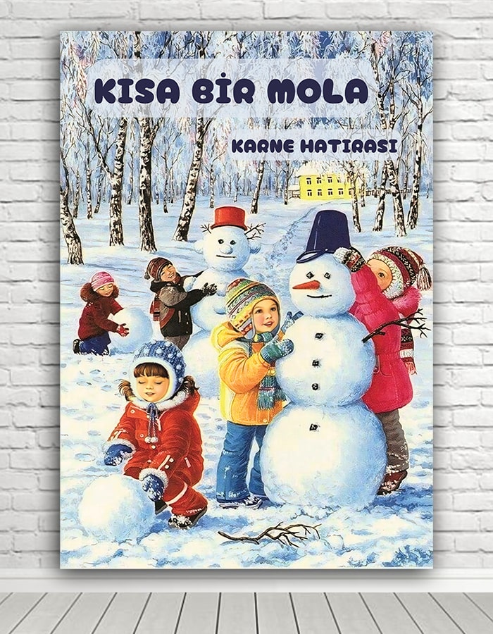 Kısa Bir Mola Karne Hatırası Fotoğraf Panosu Branda 100x150