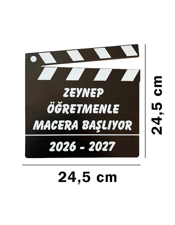 Macera Başlıyor Klaketi Ahşap Üzeri Uv Baskı