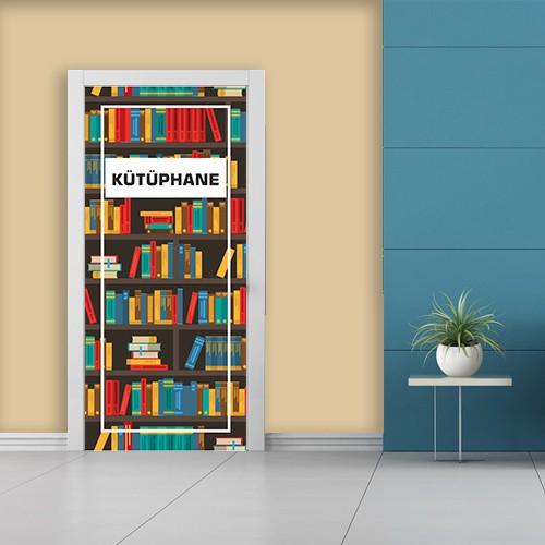 Kütüphane Kapı Giydirme
