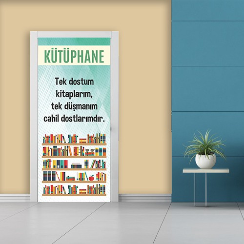 Kütüphane Kapı Giydirme