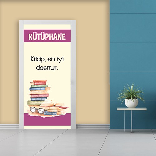 Kütüphane Kapı Giydirme