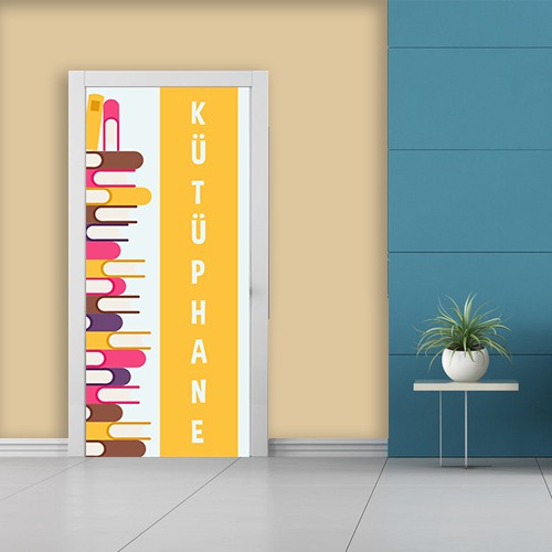 Kütüphane Kapı Giydirme