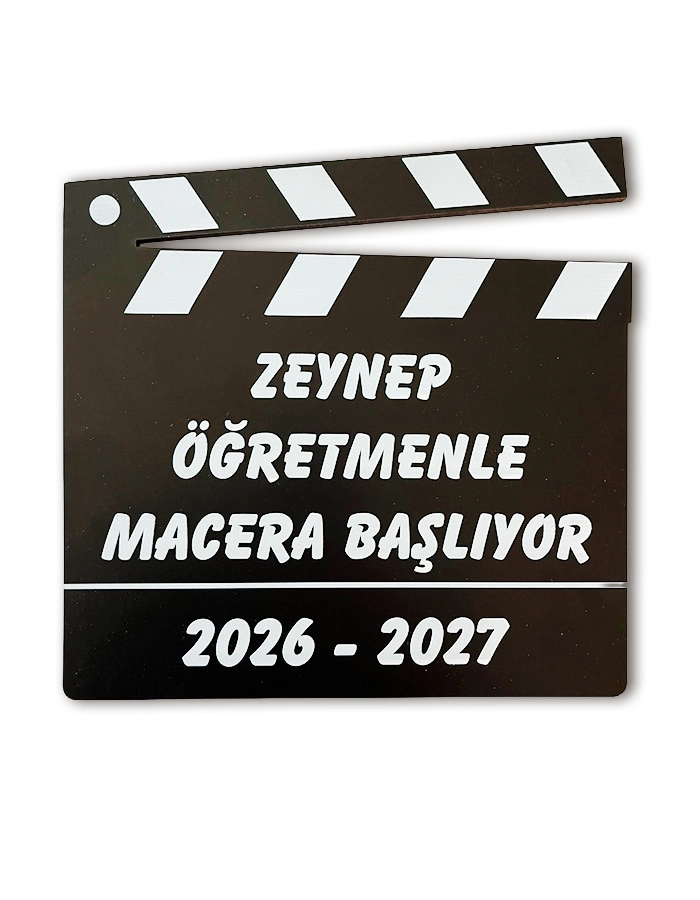 Macera Başlıyor Klaketi Ahşap Üzeri Uv Baskı