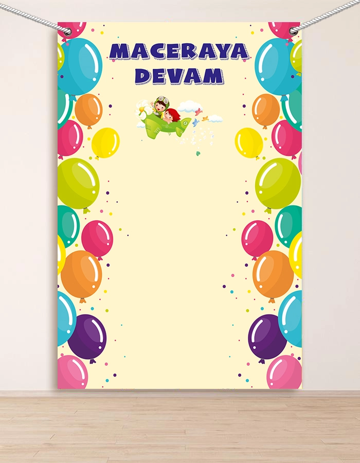 Maceraya Devam Hatıra Fotoğraf Panosu Branda 160x200