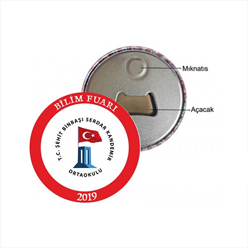 Bilim Fuarı Açacaklı Magnet Rozet 2 (58mm)