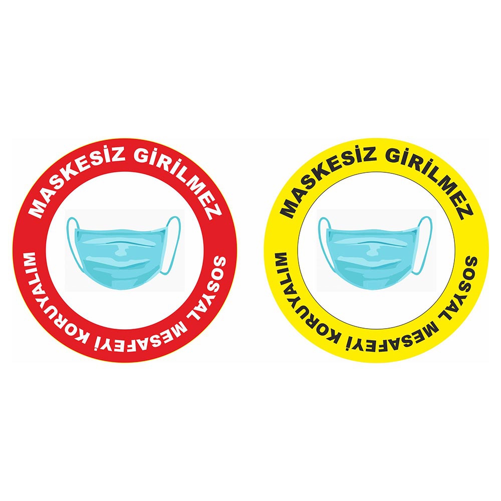 Maskesiz Girilmez Sticker