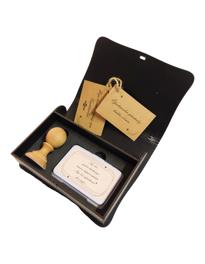 Öğretmenler Günü Hediyesi Kişiye Özel Ahşap Kutulu Mühür