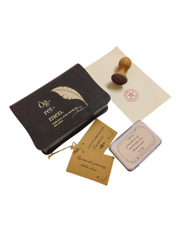 Öğretmenler Günü Hediyesi Kişiye Özel Ahşap Kutulu Mühür