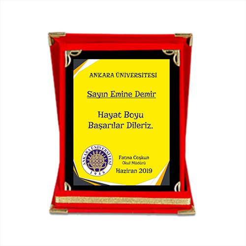 Mezuniyet Hatırası Plaket