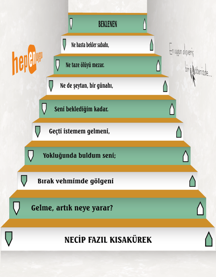 Türkçe Merdiven Yazıları 14 (Laminasyonlu)