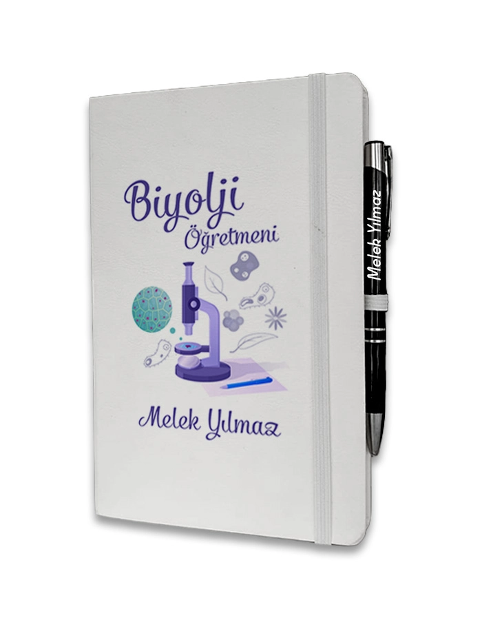 Kişiye Özel Biyoloji Öğretmeni Baskılı Ajanda ve Kalem Seti
