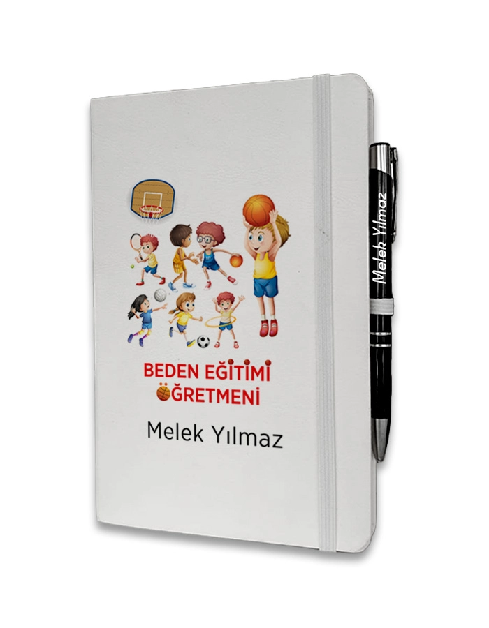Kişiye Özel Beden Eğitimi Öğretmeni Baskılı Ajanda ve Kalem Seti